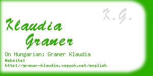 klaudia graner business card